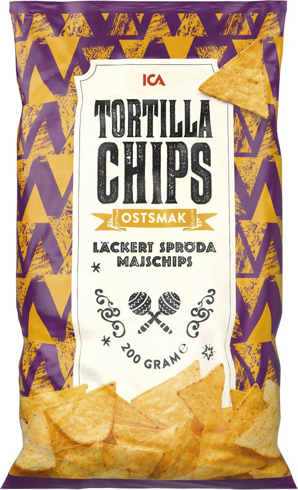Ej sorterad Tortillachips Ost Ica