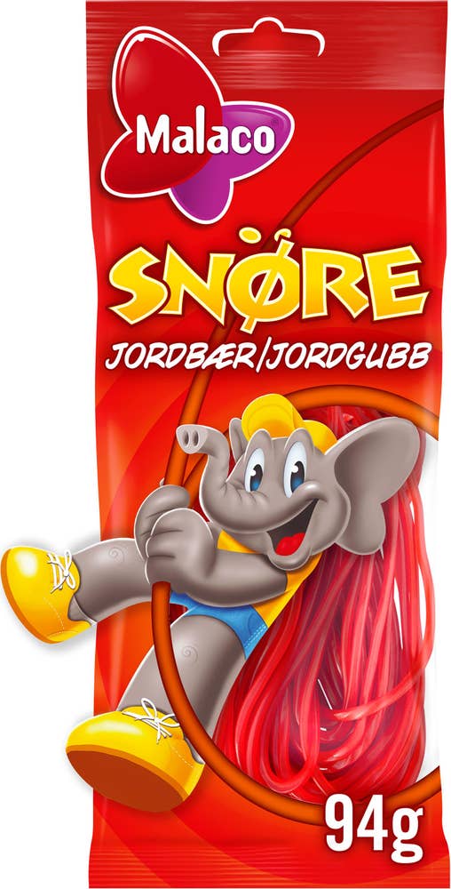 Malaco Snöre Jordgubb