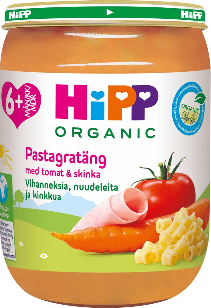 Hipp Pastagratäng med Tomat & Skinka 6M EKO