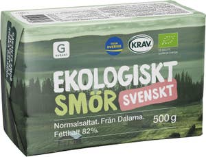Garant Eko Smör Normalsaltat 82% EKO/KRAV 500g Garant