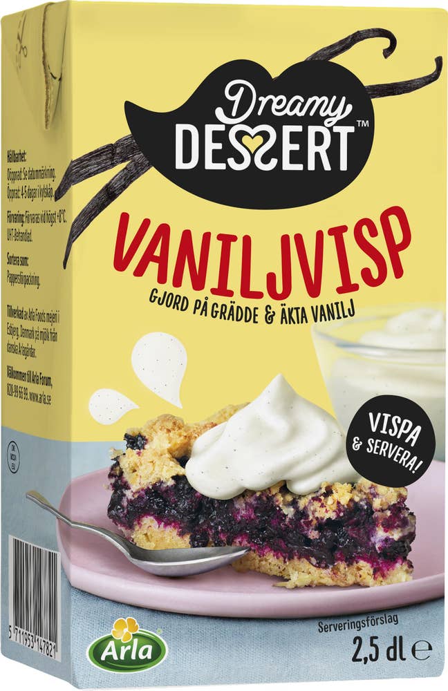 Dreamy Dessert Vaniljvisp 10% med grädde & äkta vanilj