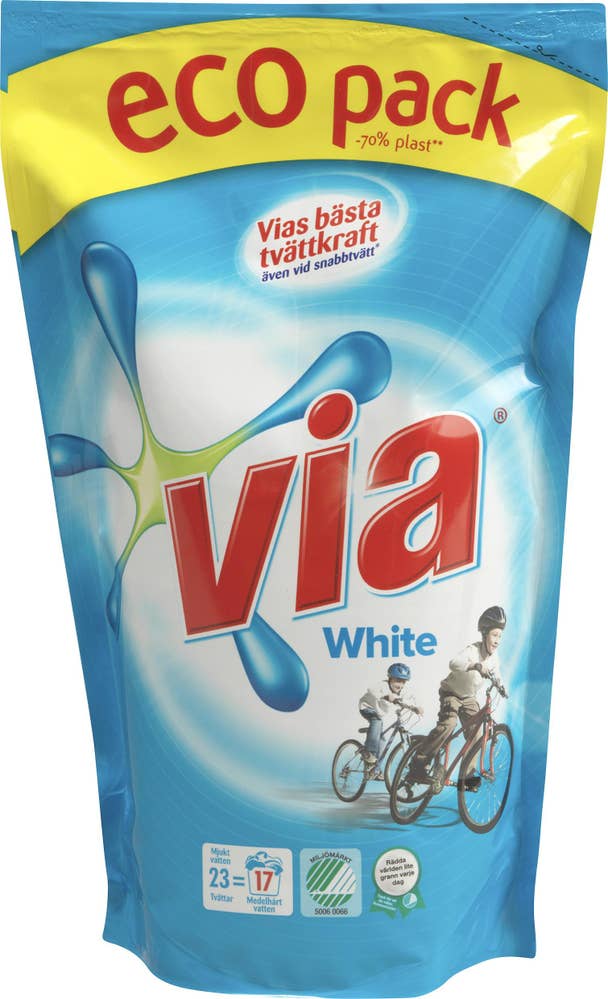 Via Flytande Tvättmedel White Refill Via