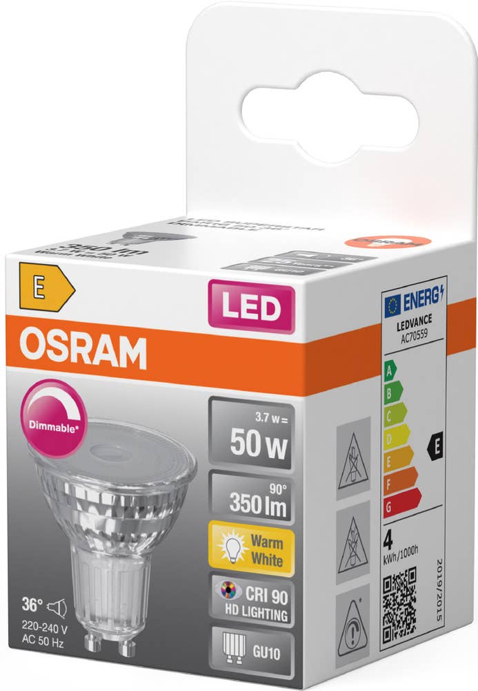 Osram LED PAR16 GU10 350lm (50W) Dimbar