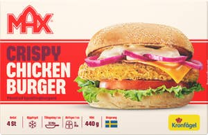 Kronfågel Max Crispy Kycklingburgare Fryst