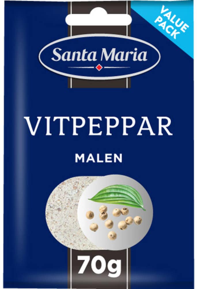 Santa Maria Vitpeppar Malen