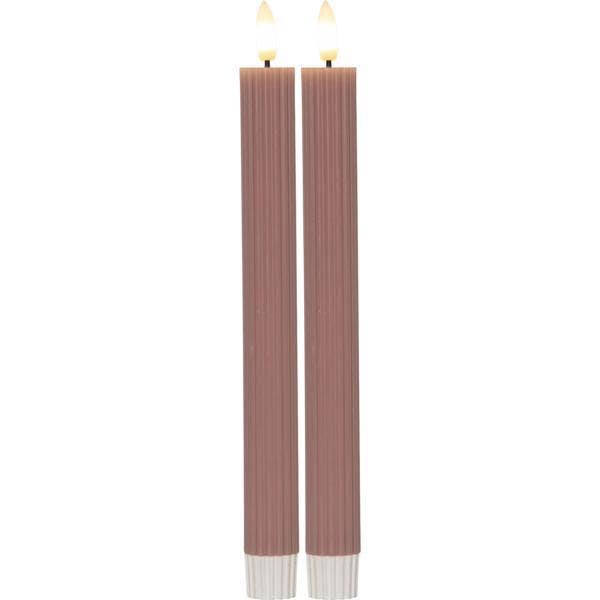 Star Trading Antikljus LED Flamme Stripe Rosa