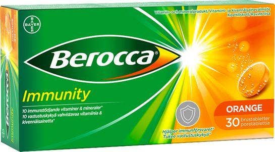 Berocca Immunity Immunstödjande Kosttillskott, Brustabletter 30 st