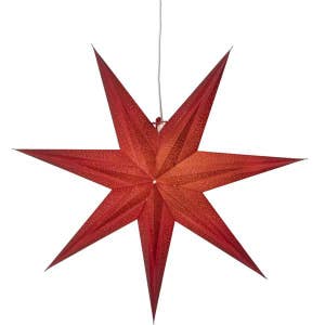 Star Trading Pappersstjärna Holly Röd 60cm
