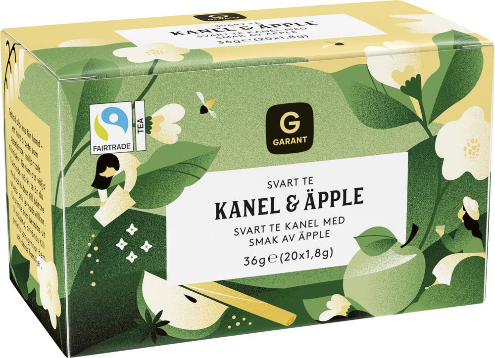 Garant Svart Te Äpple & Kanel