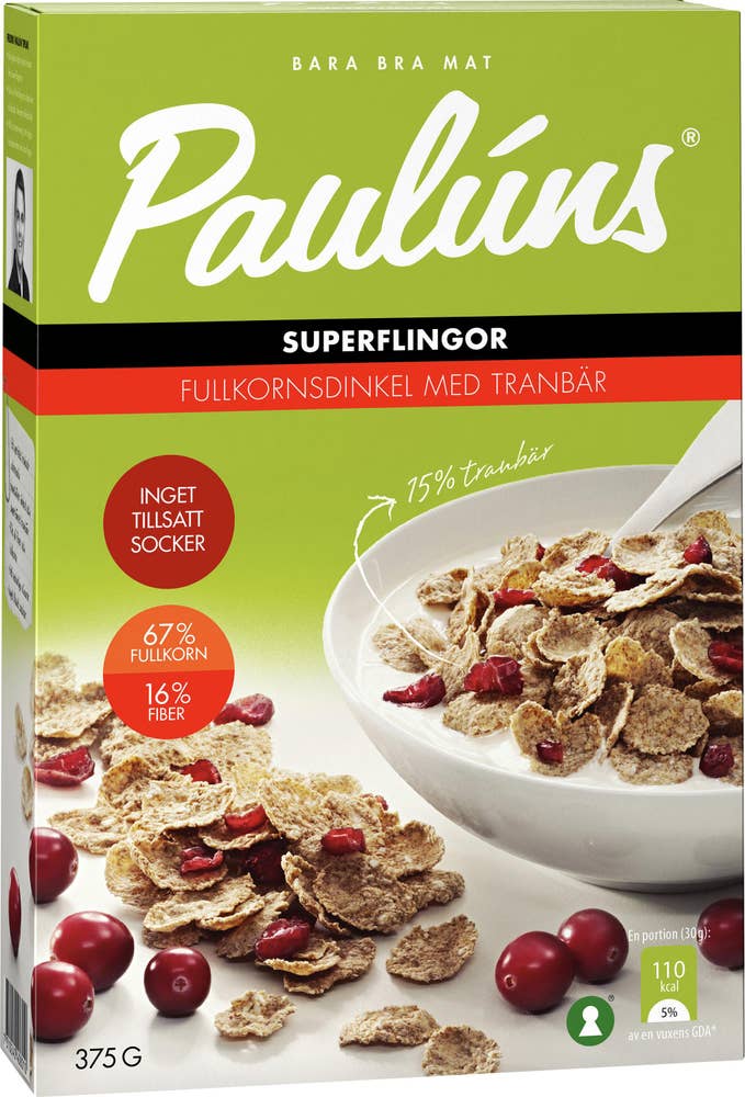 Paulúns Dinkelflingor Tranbär Pauluns