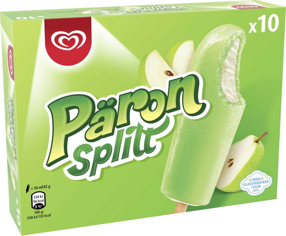 Glasspinnar Päronsplitt