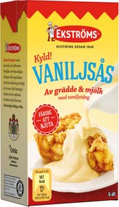 Ekströms Vaniljsås 12% Färsk Kyld grädde & äkta vanilj