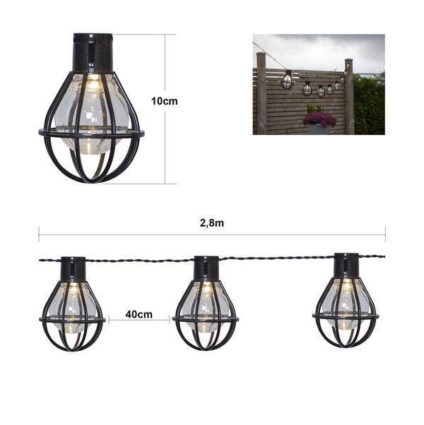 Star Trading Ljusslinga Cage Svart 280cm