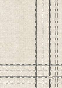 Duni Servett Linen Lines Black 3-lags 33x33cm FSC