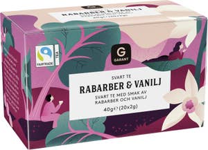 Garant Svart Te Rabarber & Vanilj