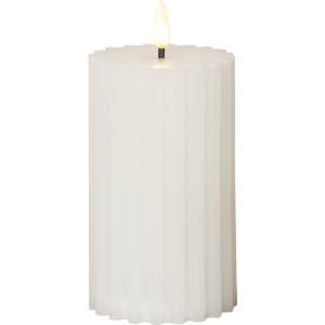 Star Trading Blockljus LED Flamme Stripe Vit 15cm