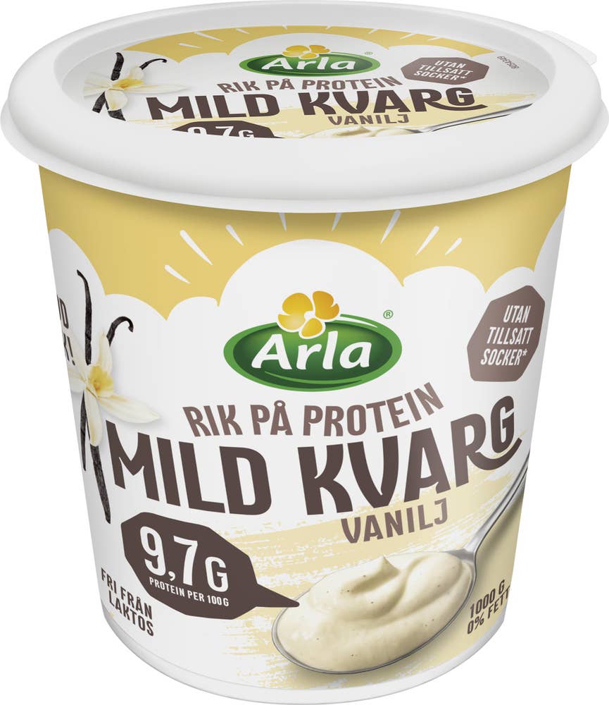 Arla® Mild Kvarg Vanilj Laktosfri Utan Tillsatt Socker 0,2%