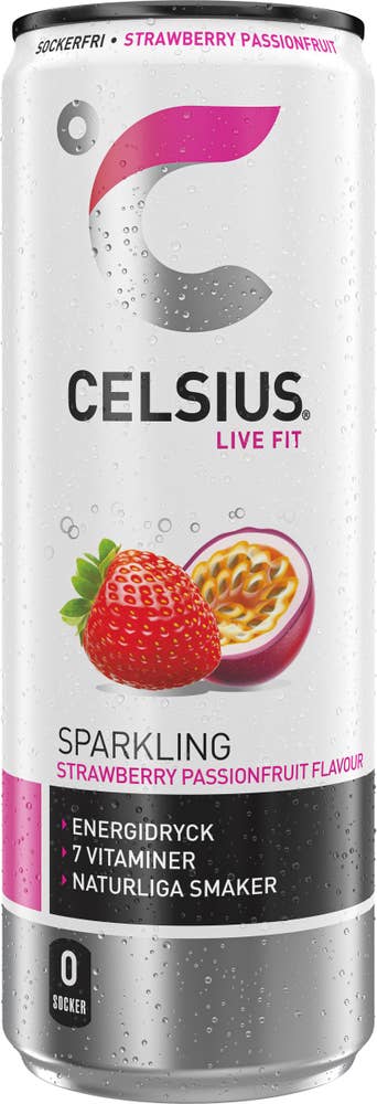 Celsius Energidryck Sparkling Strawberry Passionfruit