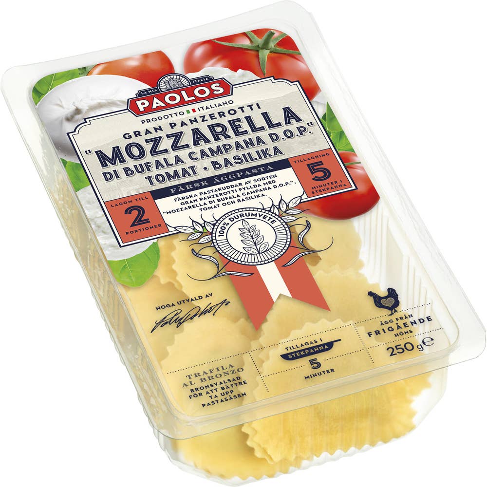 Paolos Färsk Pasta Gran Panzerotti Mozzarella Paolos