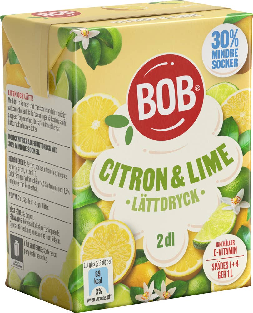 Bob Lättdryck Citron & Lime