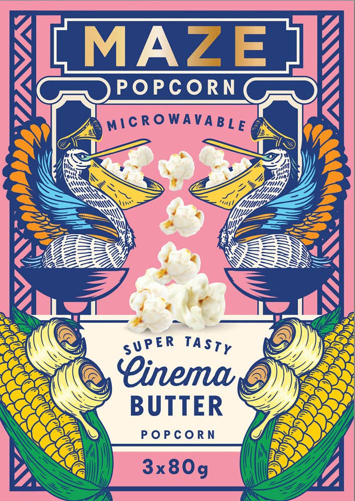 MAZE Micropopcorn Cinema Butter 3x80g