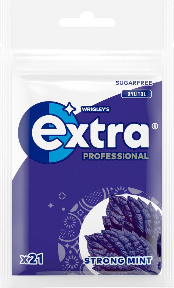 Extra Tuggummi Professional Strong Mint Sockerfri