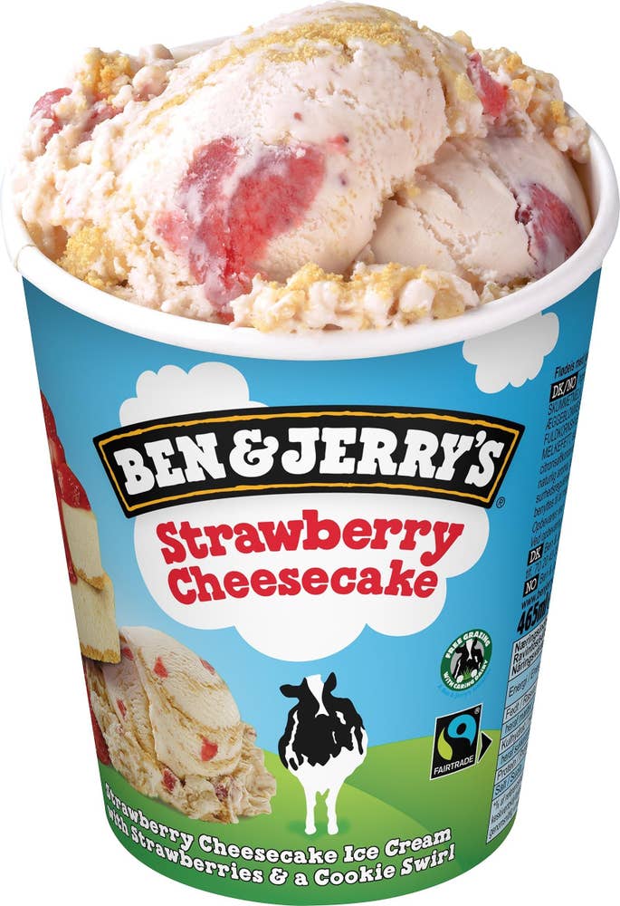 Ben & Jerry's Glass Strawberry Cheesecake Fairtrade