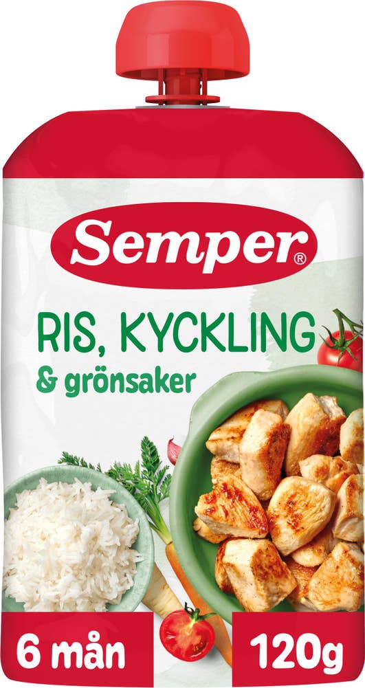 Semper Ris, Kyckling & Grönsaker 6M