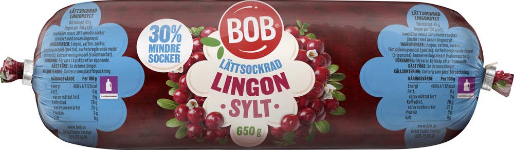 Bob Lingonsylt Lättsockrad Refill