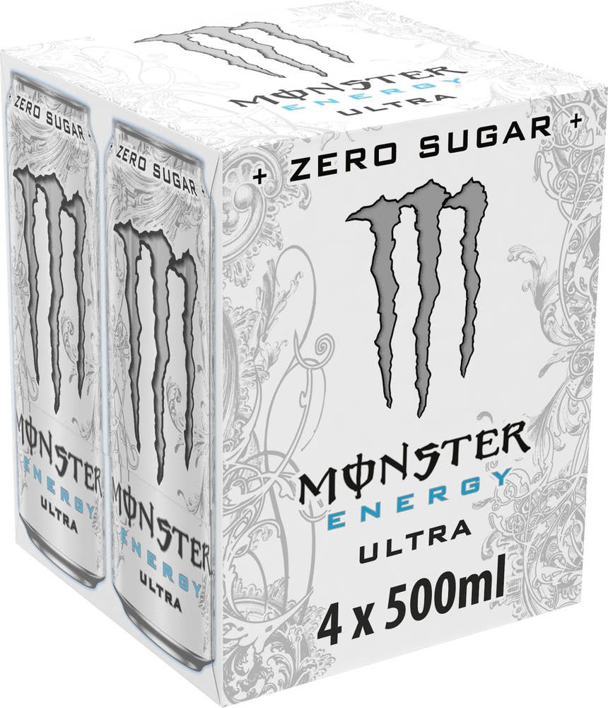 Monster Energy Energidryck Ultra Zero 4x500ml