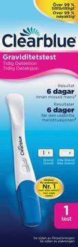 Clearblue Early Detection graviditetstest, Graviditetstest, 1 st