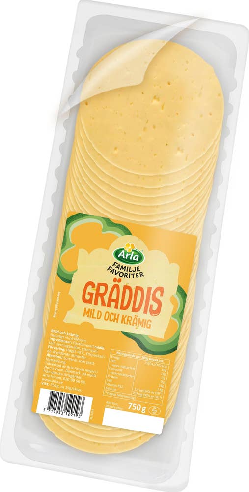 Arla® Gräddis 30% Familjefavoriter Skivad Ost
