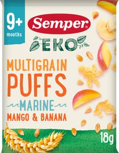Semper Multigrain Puffs Mango & Banan +9M EKO