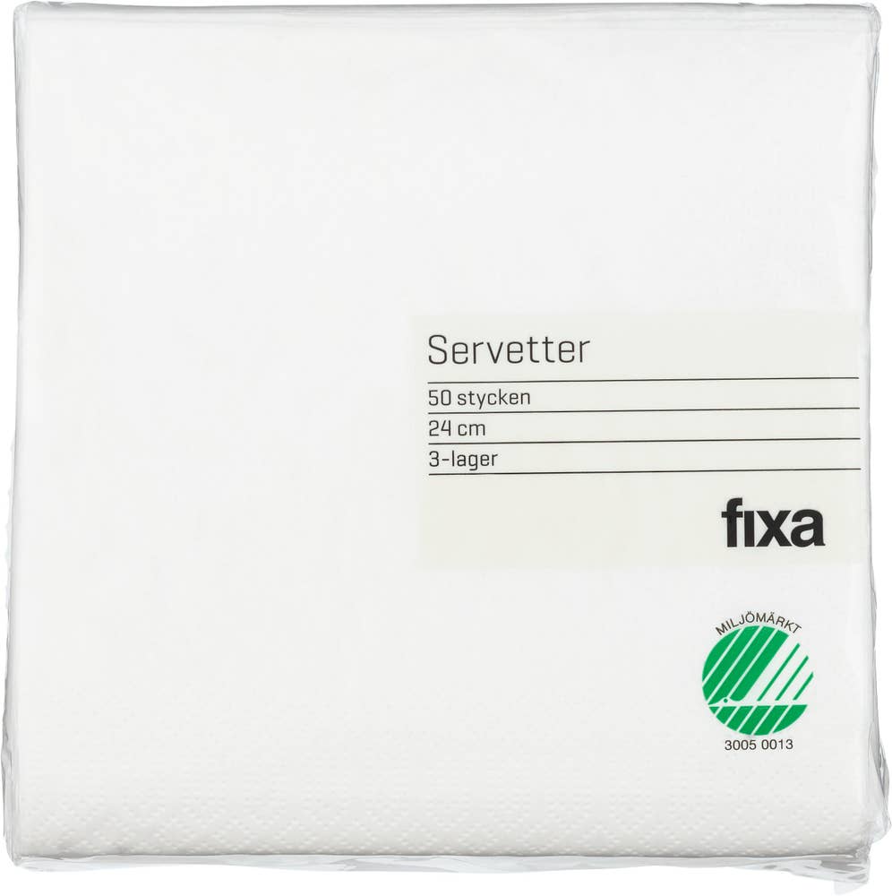FIXA Servett Vit 24cm