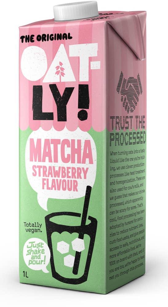 Oatly Havredryck Matcha Jordgubbe 2,8%