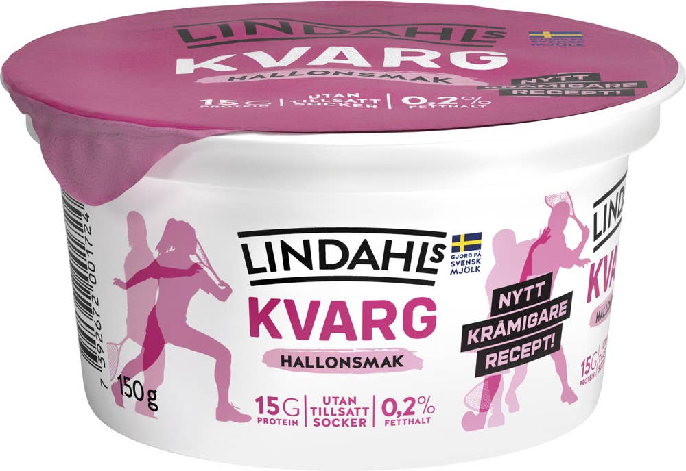 Lindahls Kvarg Hallon 0,2% Utan Tillsatt Socker