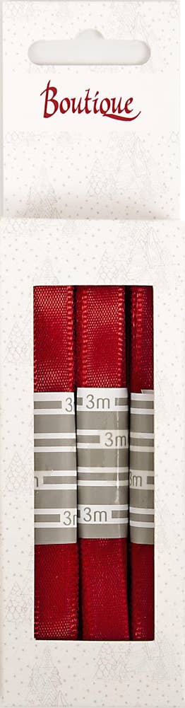 Boutique Sidenband Röd 3m