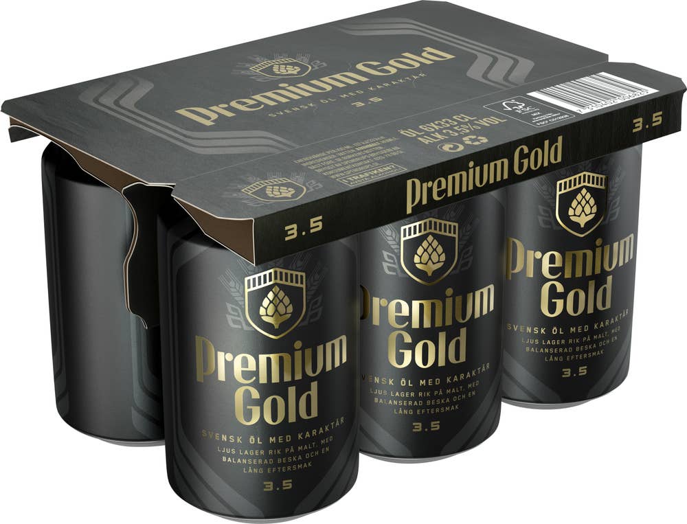 Spendrups Bryggeri Öl Premium Gold 3,5% 6x33cl