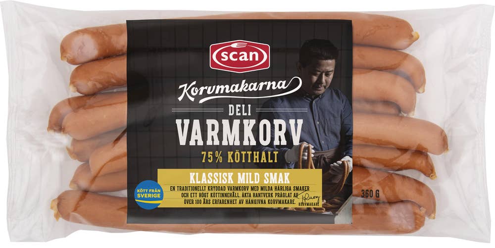 Scan Varmkorv Kötthalt 75%