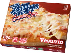 Billys Super Size Pizza Vesuvio Fryst