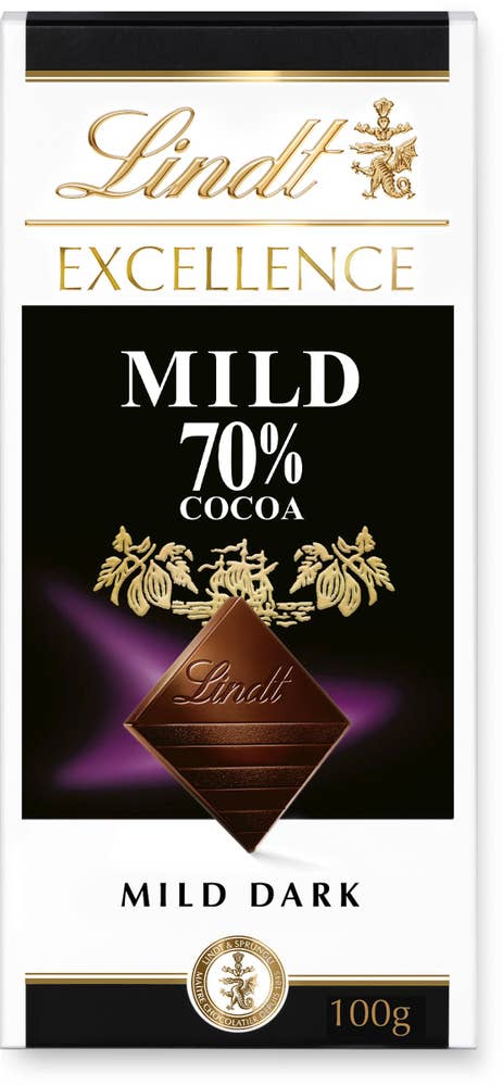 Lindt Excellence Mörk Chokladkaka Mild 70%