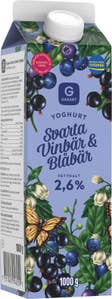 Garant Yoghurt Svarta Vinbär & Blåbär 2,6%