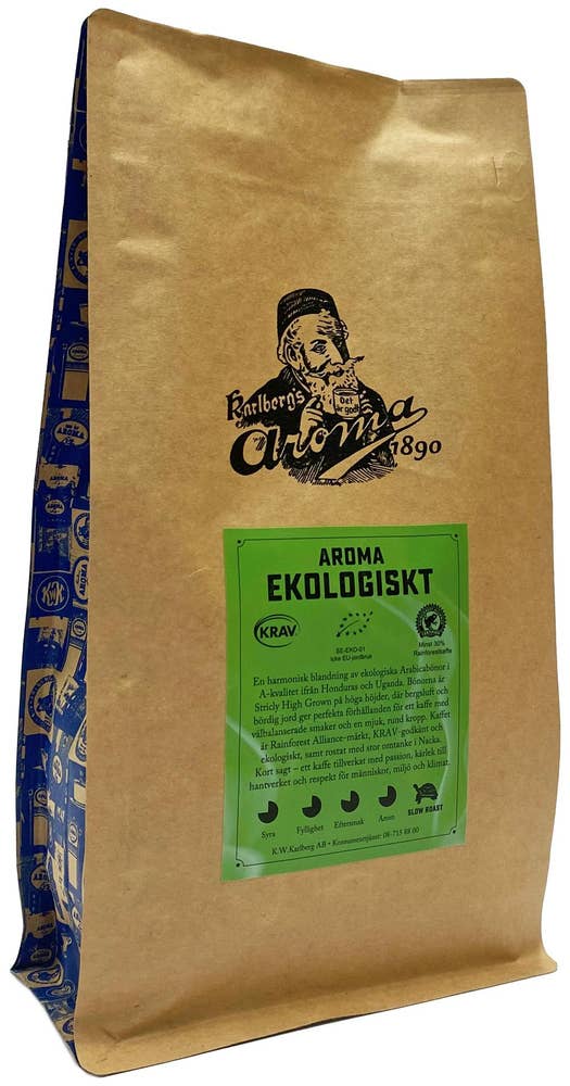 Karlbergs Kafferosteri Aroma Hela Kaffebönor EKO/KRAV