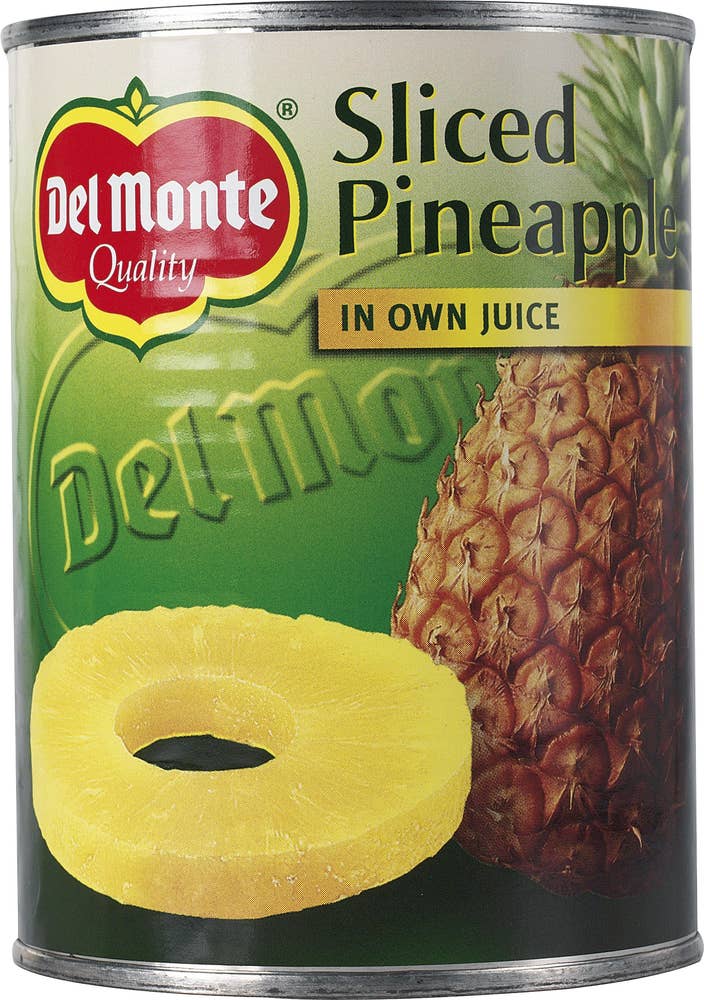 Ej sorterad Ananasskivor juice konserverade Del Monte