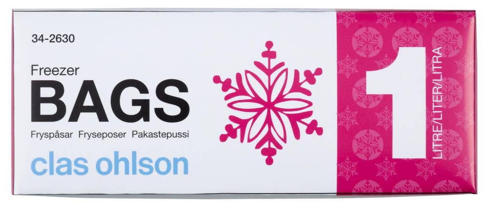 Clas Ohlson Fryspåsar 1L 70-p Clas Ohlson