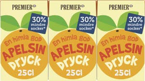 Premier Apelsindryck Mindre Socker 3x25cl