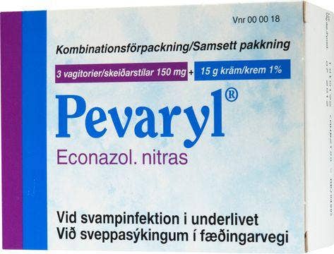 Pevaryl 150 mg + 1%, Ekonazolnitrat, kräm,