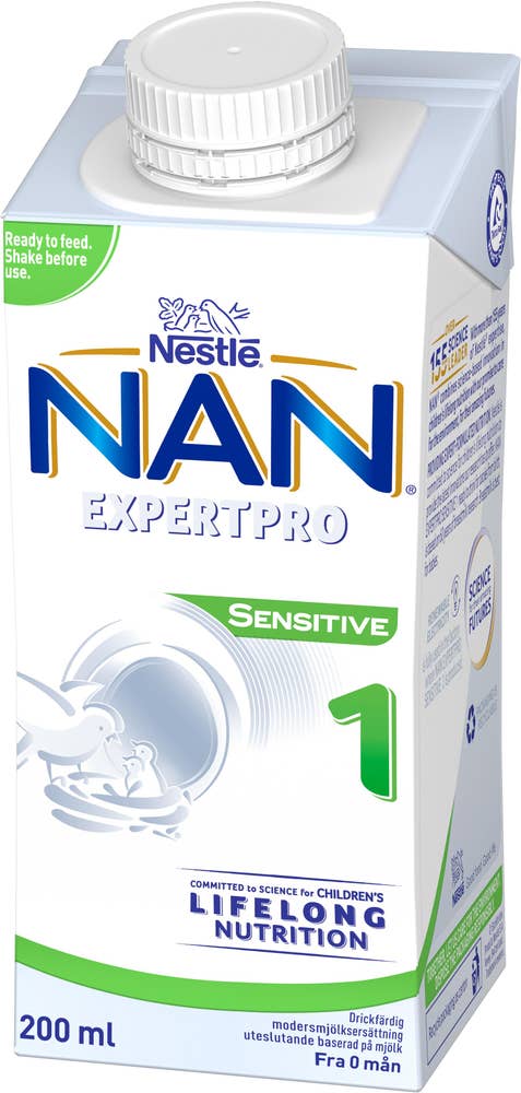 NESTLÉ NAN Expertpro Sensitive 1 Drickfärdig Modersmjölksersättning