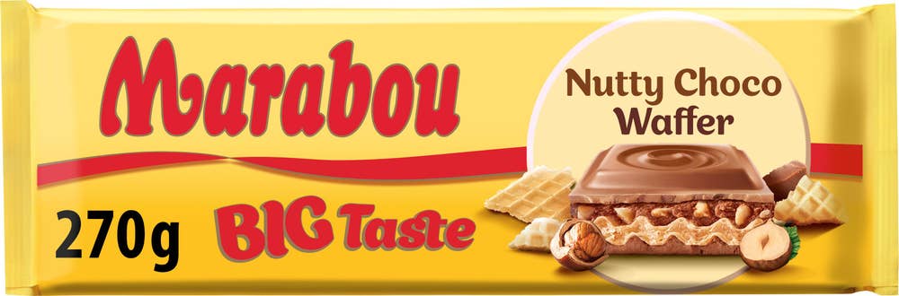 Marabou Chokladkaka Nutty Choco Wafer Caramel Marabou