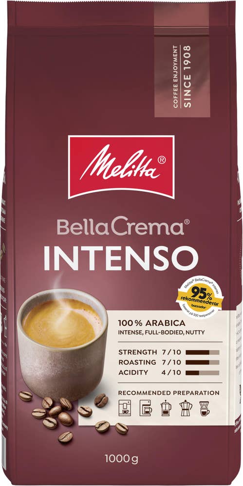 Melitta Bella Crema Intenso Hela Kaffebönor